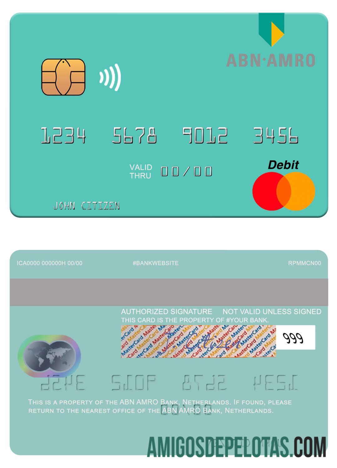 Netherlands ABN AMRO Bank Mastercard real example